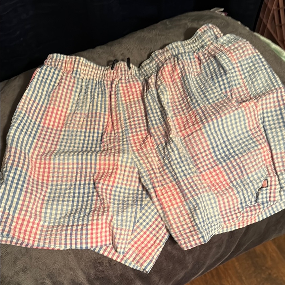 Southern Marsh Men's Plaid Shorts - Red, Blue, White